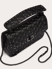 Valentino Garavani Black Nappa Leather Medium Rockstudt Spike Bag Valentino Garavani