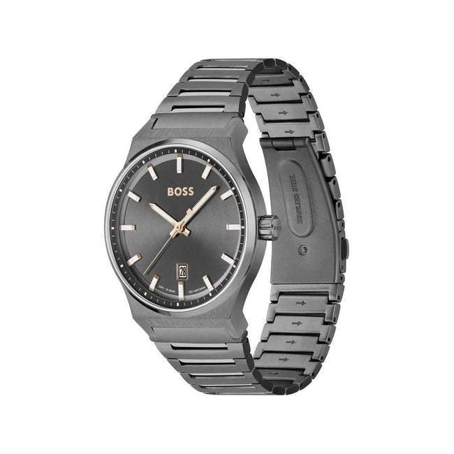 Hugo Boss Gray Stainless Steel Watch Hugo Boss