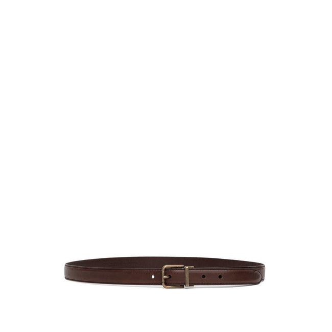 Dolce & Gabbana Brown Calfskin Belt Dolce & Gabbana