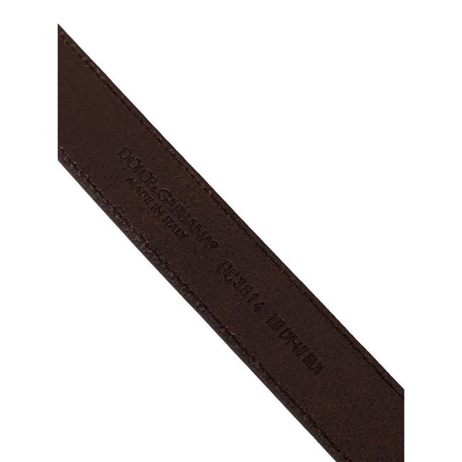 Dolce & Gabbana Brown Calfskin Belt Dolce & Gabbana