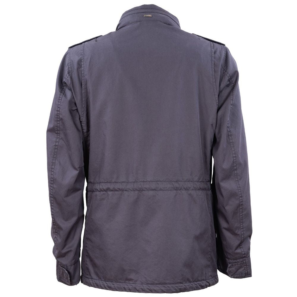 Herno Blue Cotton Men Jacket Herno