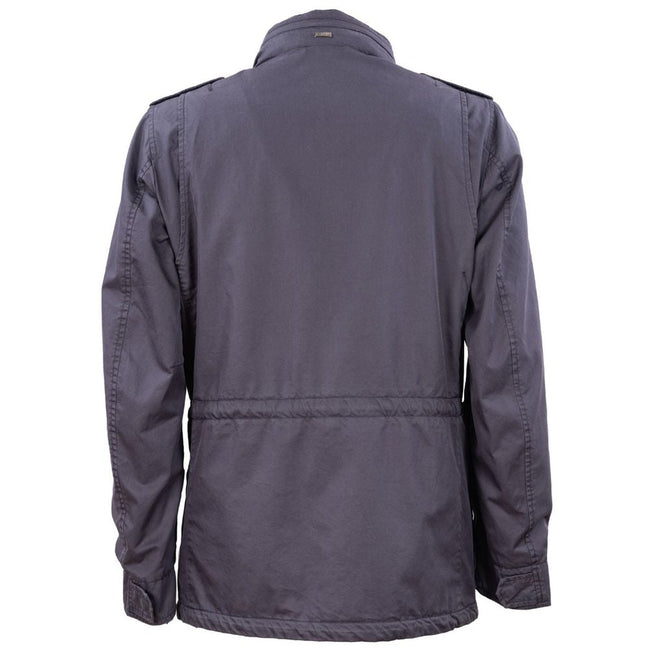 Herno Blue Cotton Men Jacket Herno