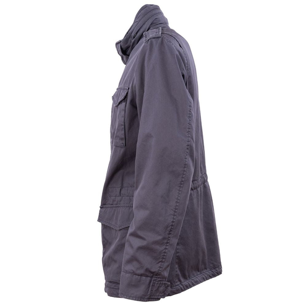 Herno Blue Cotton Men Jacket Herno