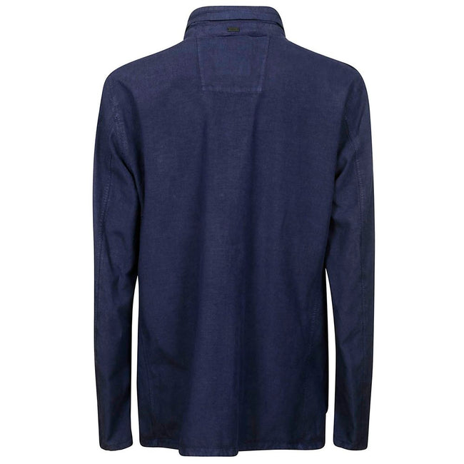 Herno Blue Linen Men Jacket Herno