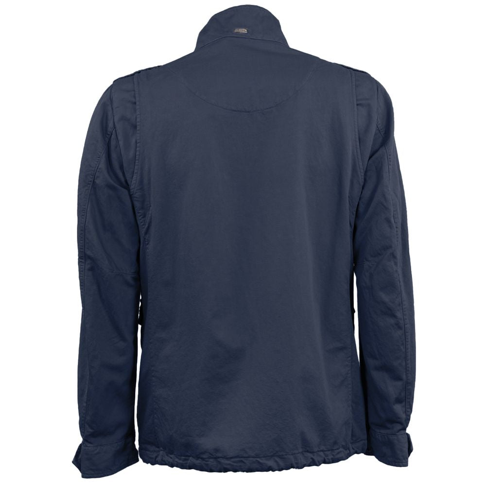 Herno Blue Linen Men Jacket Herno