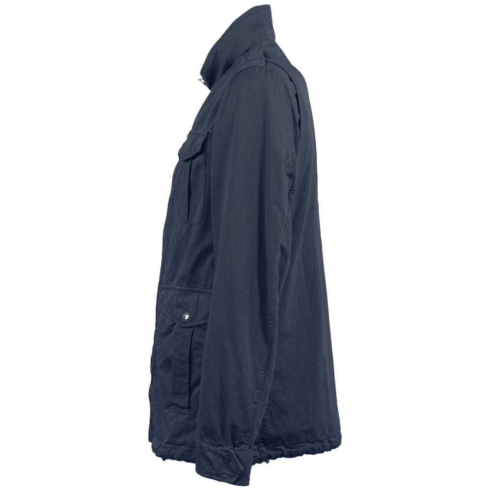 Herno Blue Linen Men Jacket Herno