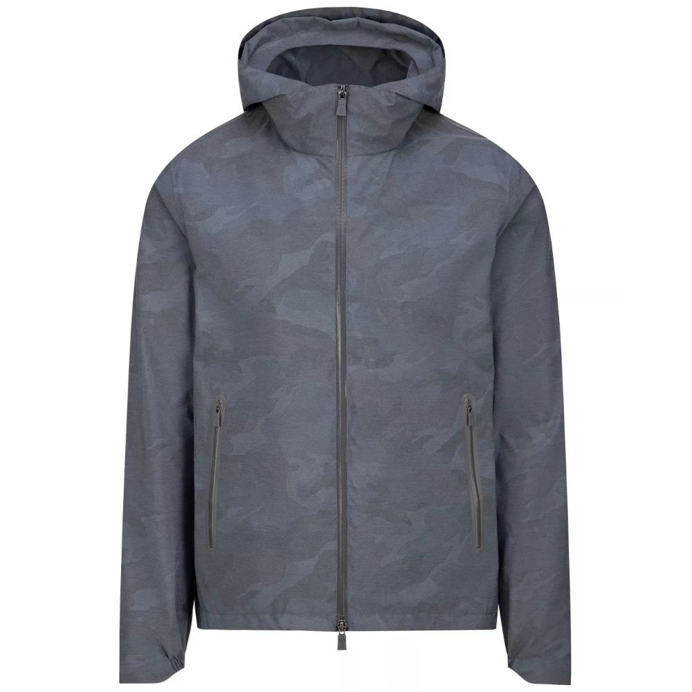 Herno Blue Nylon Men Jacket Herno