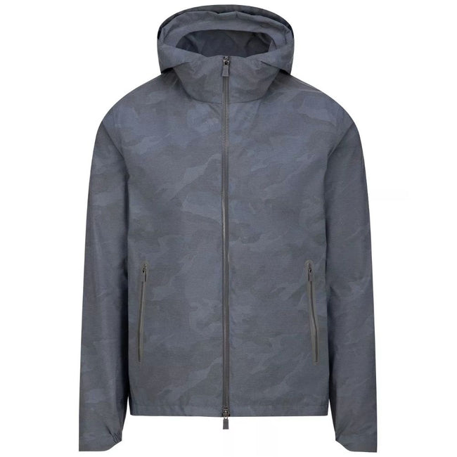 Herno Blue Nylon Men Jacket Herno