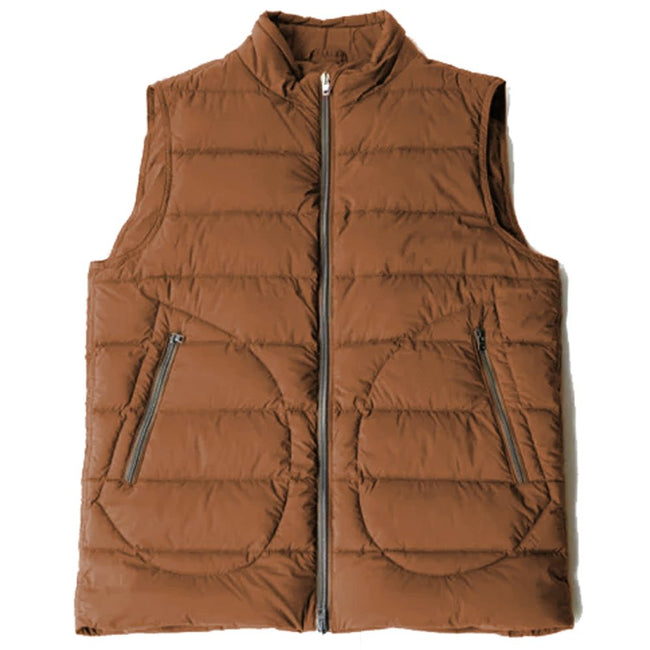 Herno Brown Nylon Men Vest Herno