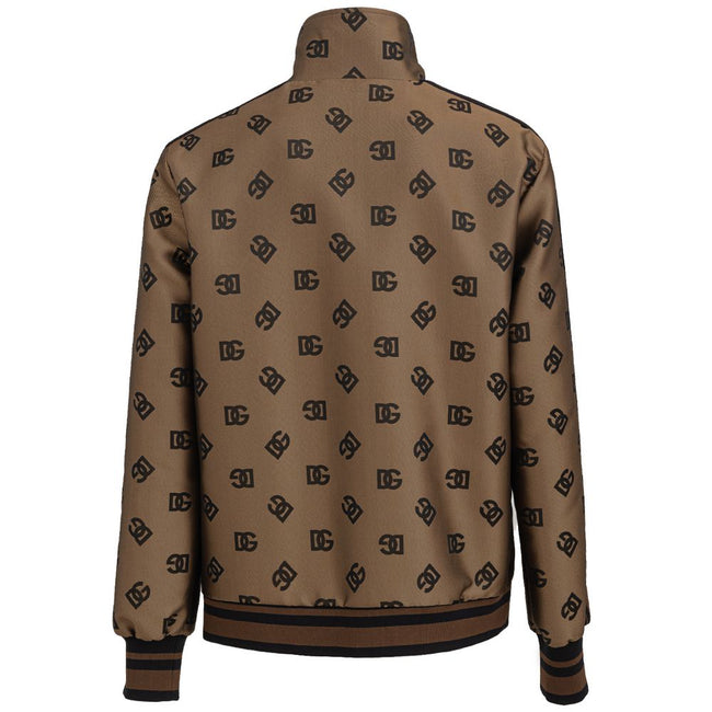 Dolce & Gabbana Bronze Polyester Jackets & Coat Dolce & Gabbana
