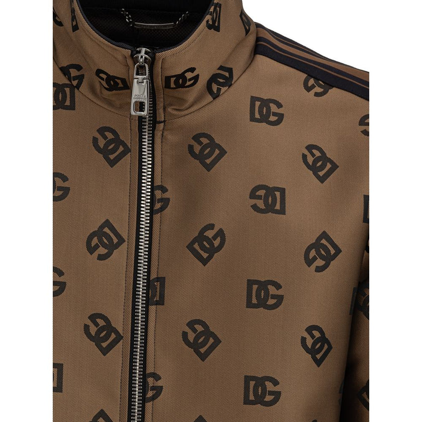 Dolce & Gabbana Bronze Polyester Shell Jacket Dolce & Gabbana