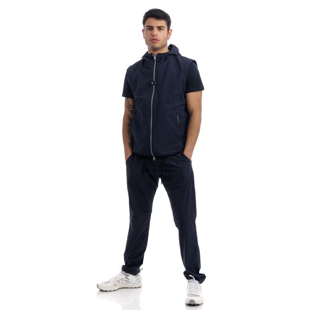 Herno Blue Nylon Men Jacket Herno