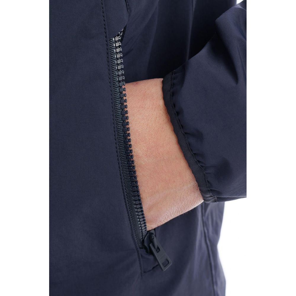 Herno Blue Nylon Men Jacket Herno