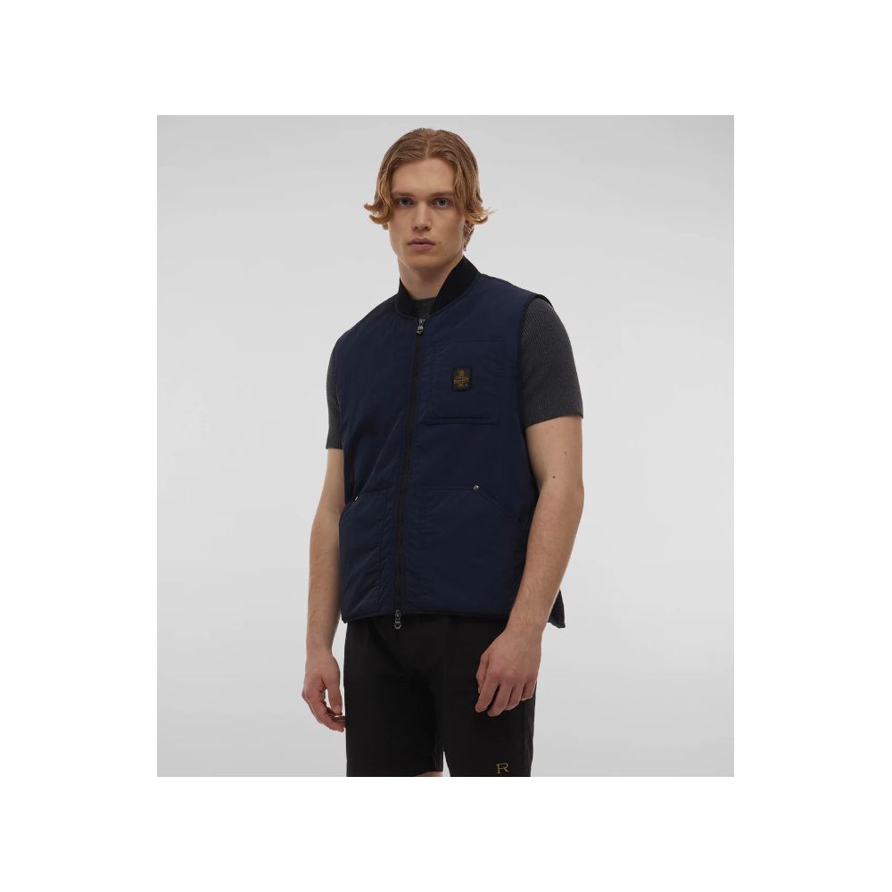 Refrigiwear Blue Polyamide Men Vest Refrigiwear