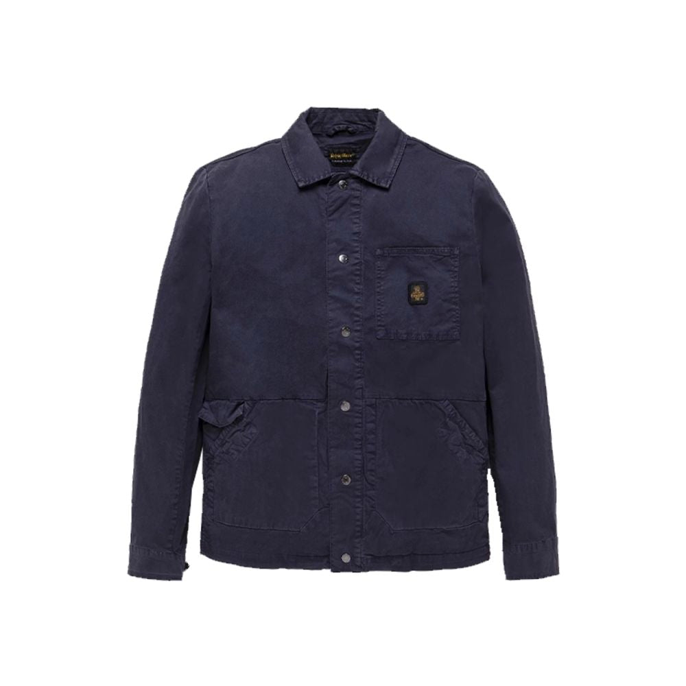 Refrigiwear Blue Cotton Men's Jacket Refrigiwear