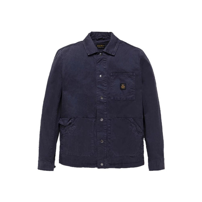 Refrigiwear Blue Cotton Men's Jacket Refrigiwear