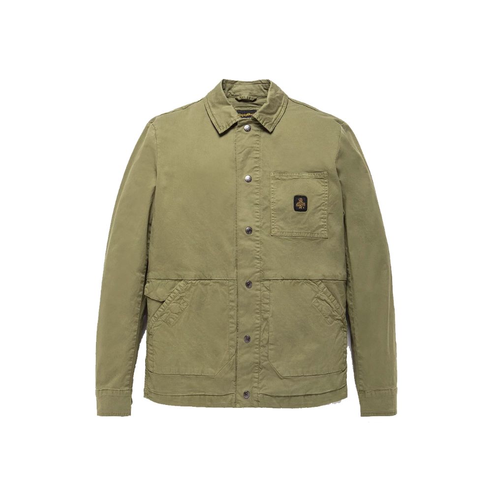 Refrigiwear Green Cotton Men Jacket Refrigiwear