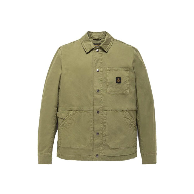 Refrigiwear Green Cotton Men Jacket Refrigiwear