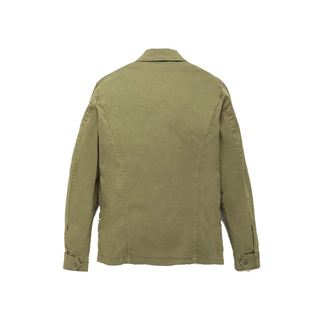 Refrigiwear Green Cotton Men Jacket Refrigiwear
