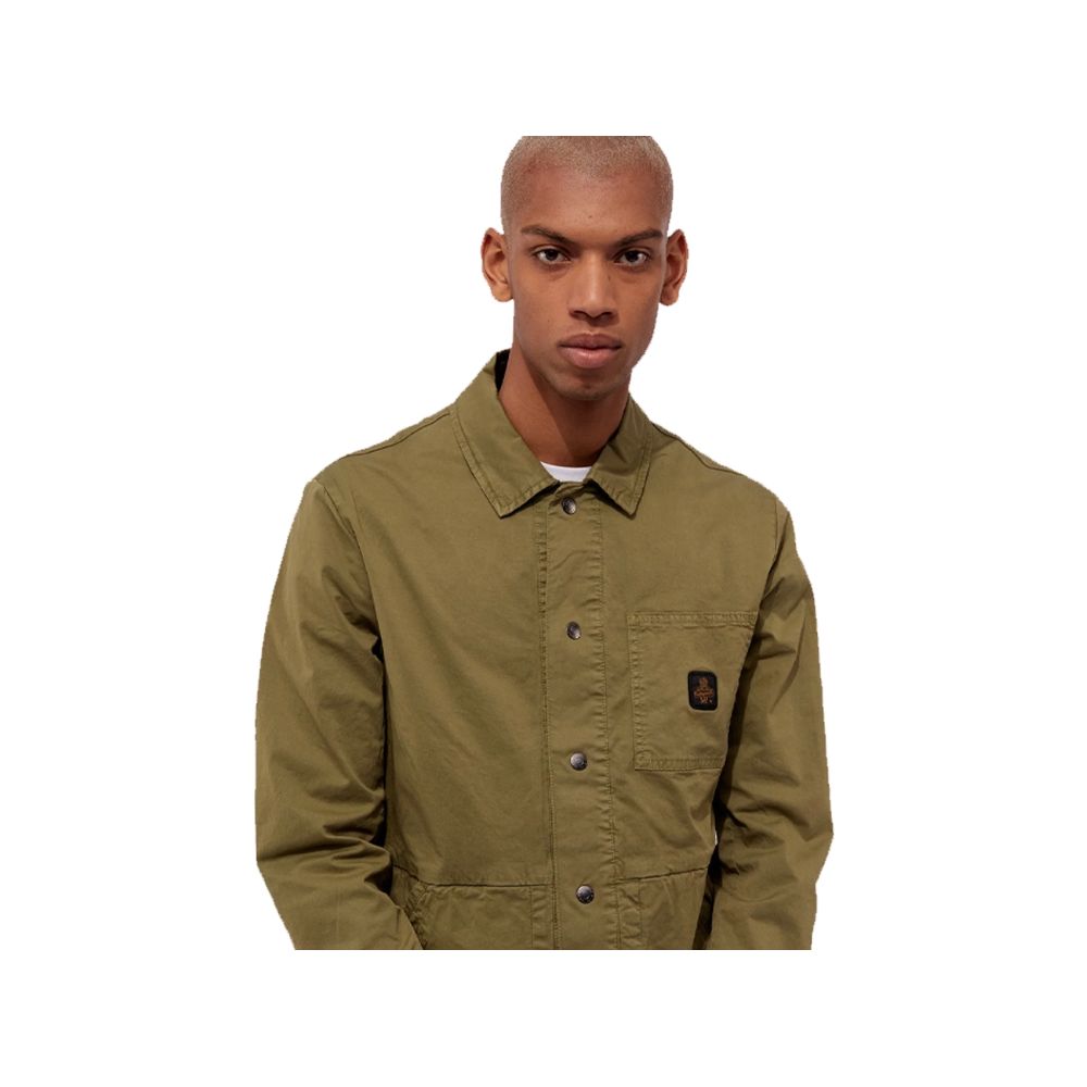 Refrigiwear Green Cotton Men Jacket Refrigiwear