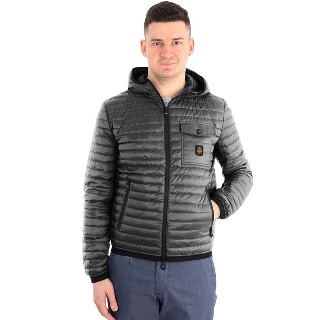 Refrigiwear Gray Nylon Men Jacket Refrigiwear
