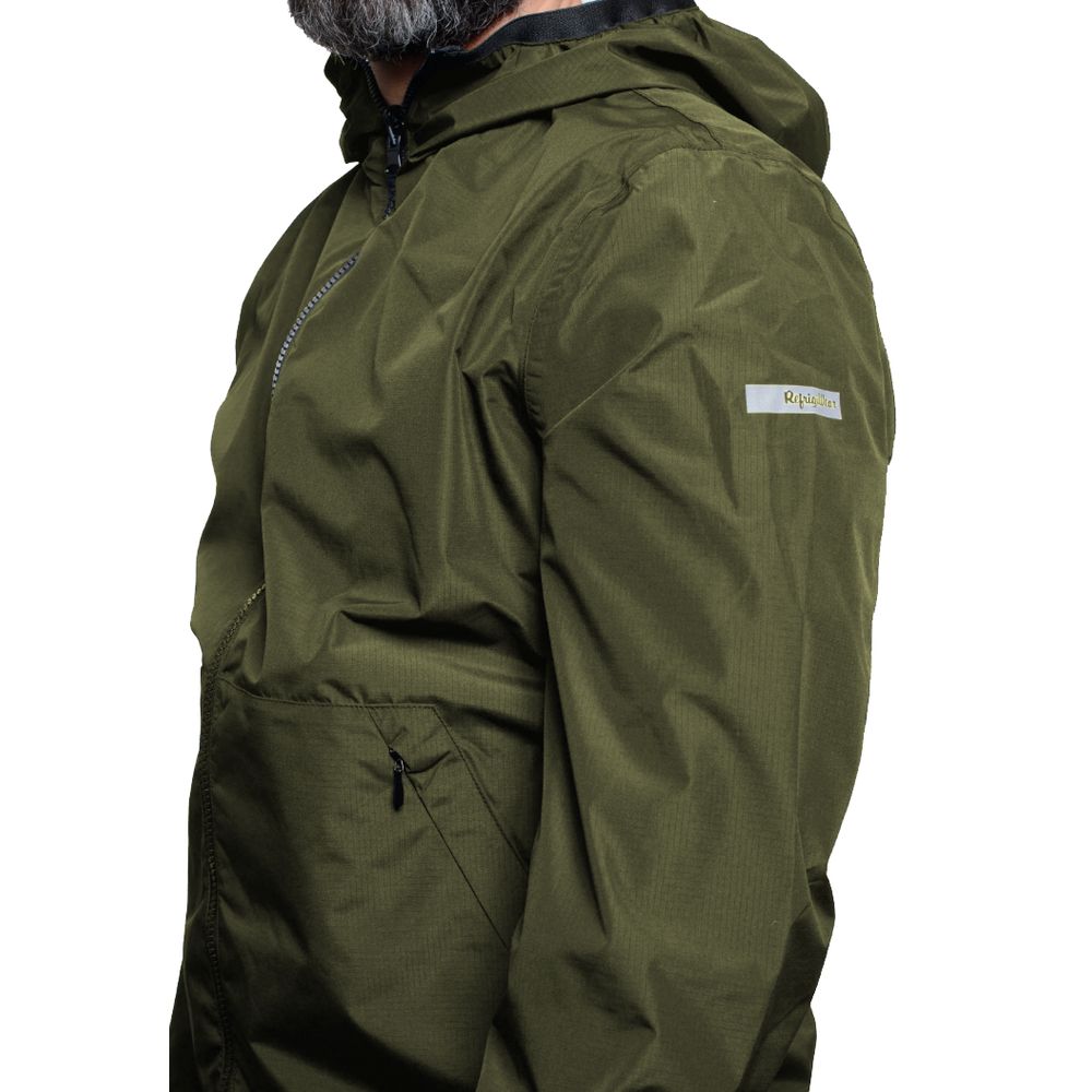 Refrigiwear Green Nylon Men's Reversible Jacket Refrigiwear