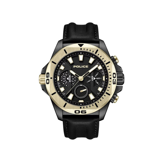 Police Black Artificial Leather Watch Police
