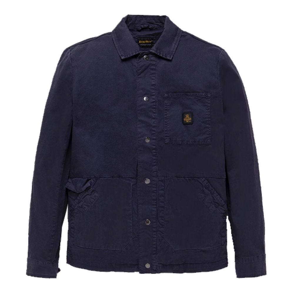 Refrigiwear Blue Cotton Men Jacket Refrigiwear