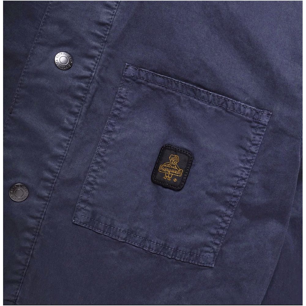 Refrigiwear Blue Cotton Men Jacket Refrigiwear