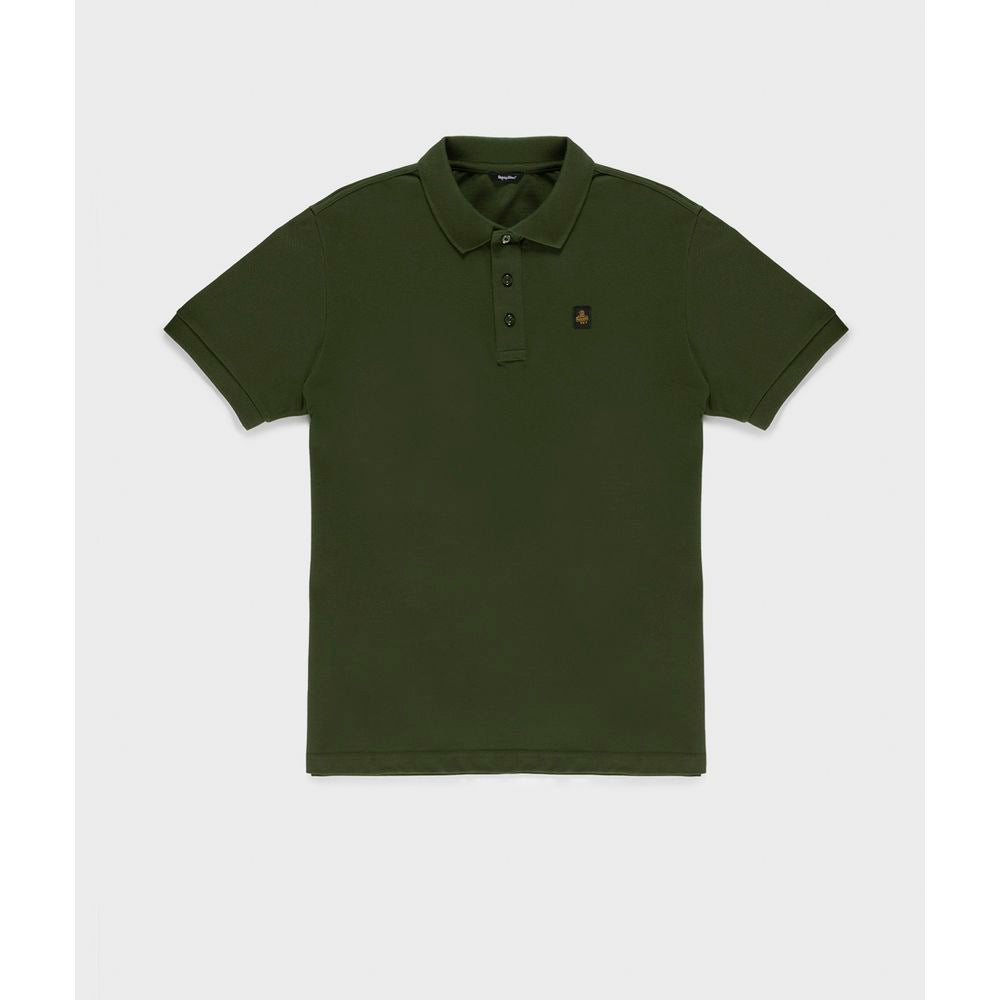 Refrigiwear Green Cotton Polo Shirt Refrigiwear