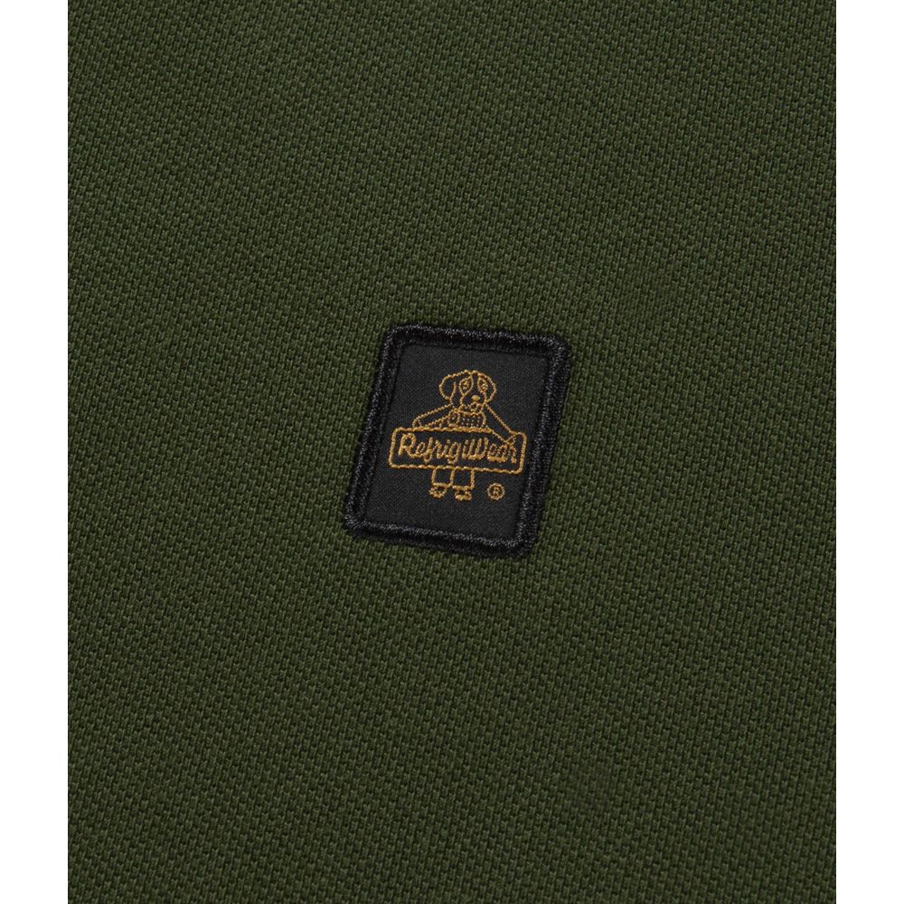 Refrigiwear Green Cotton Polo Shirt Refrigiwear