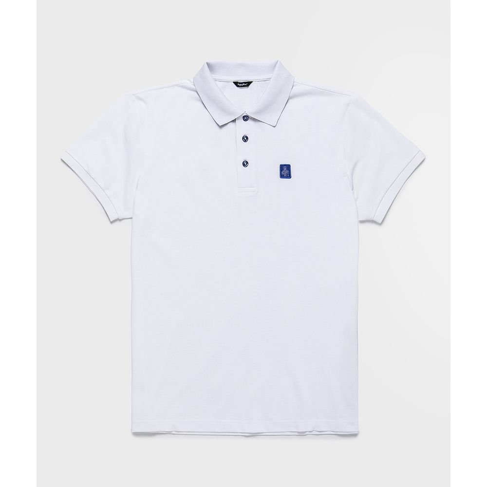Refrigiwear White Cotton Polo Shirt Refrigiwear