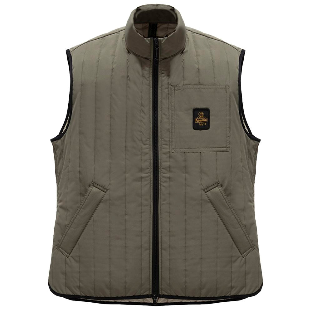 Refrigiwear Green Polyester Men Vest Refrigiwear