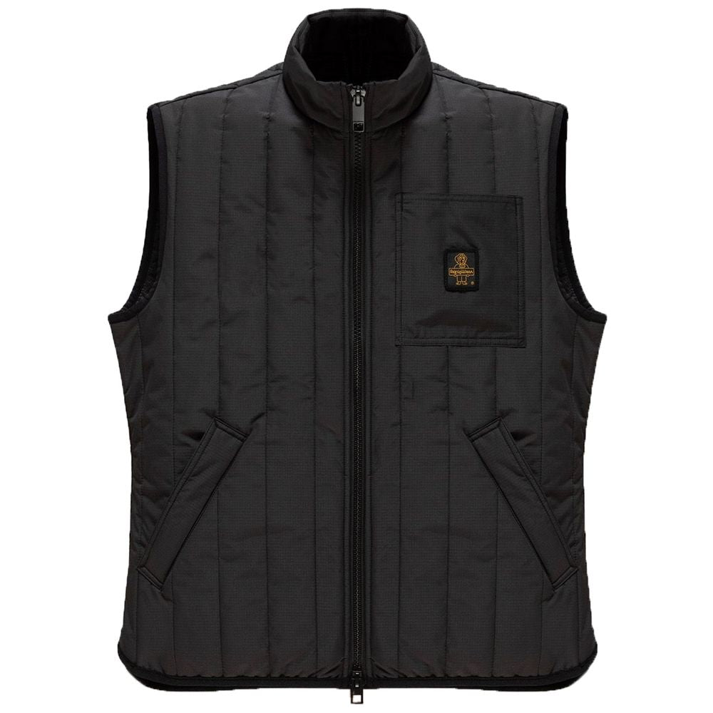 Refrigiwear Black Polyester Men's Quilted Vest Refrigiwear
