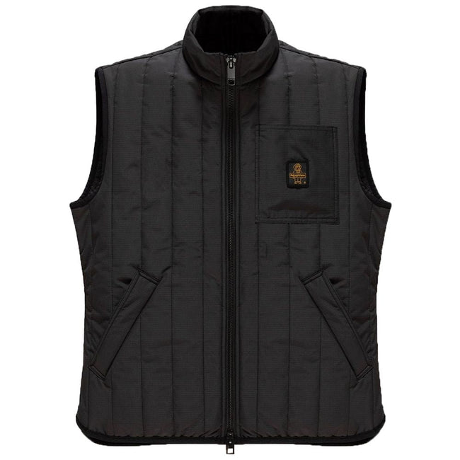 Refrigiwear Black Polyester Men's Quilted Vest Refrigiwear