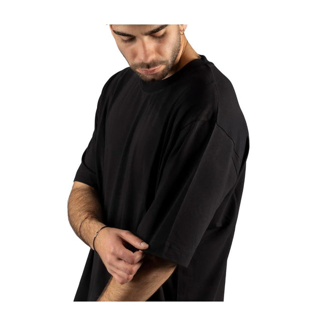 Alpha Studio Black Cotton T-Shirt Alpha Studio