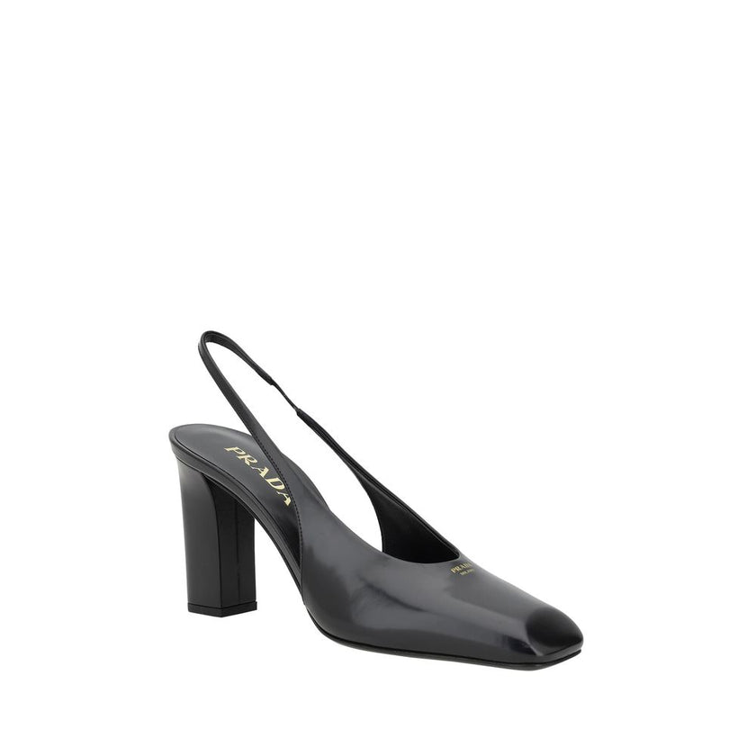 Prada Black Calf Leather Pumps Prada