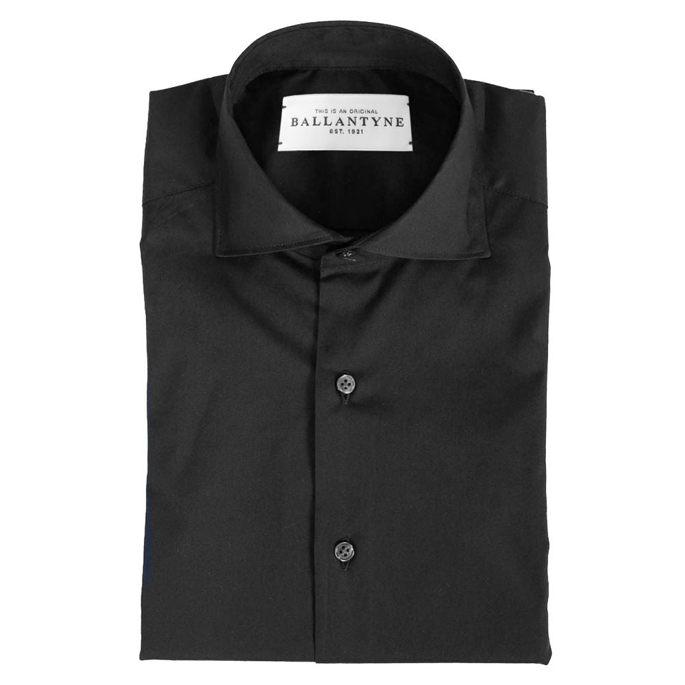 Ballantyne Black Cotton Men Shirt Ballantyne