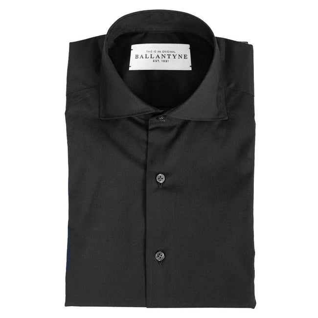 Ballantyne Black Cotton Men Shirt Ballantyne