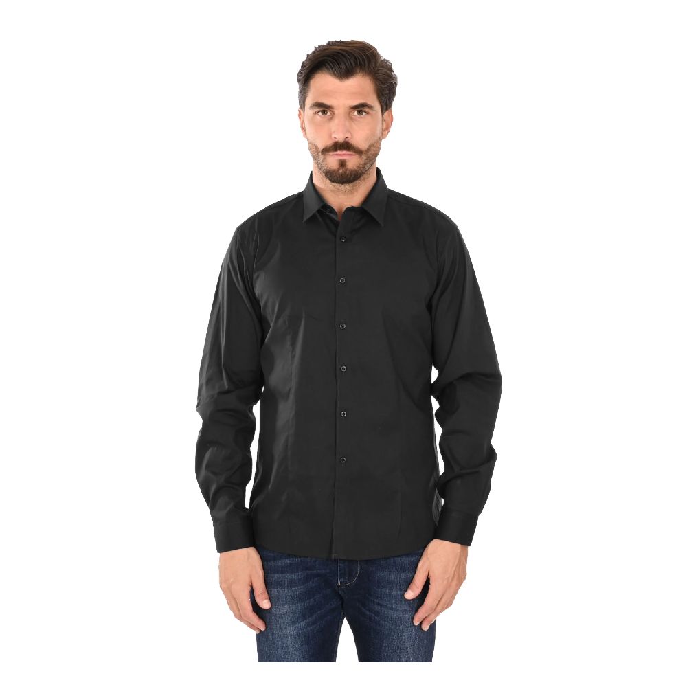 Ballantyne Black Cotton Men Shirt Ballantyne