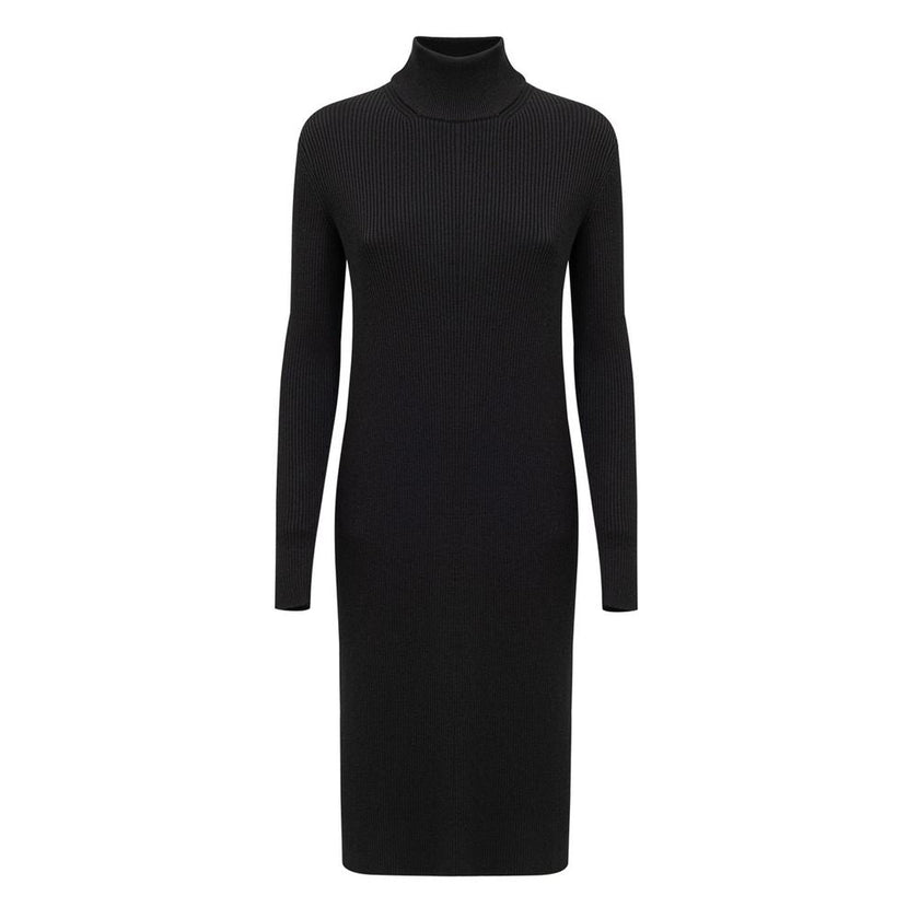 Bottega Veneta Black Wool Long Dress Bottega Veneta