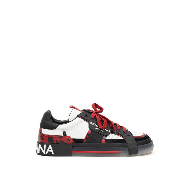 Dolce & Gabbana Black And White Leather Sneaker Dolce & Gabbana