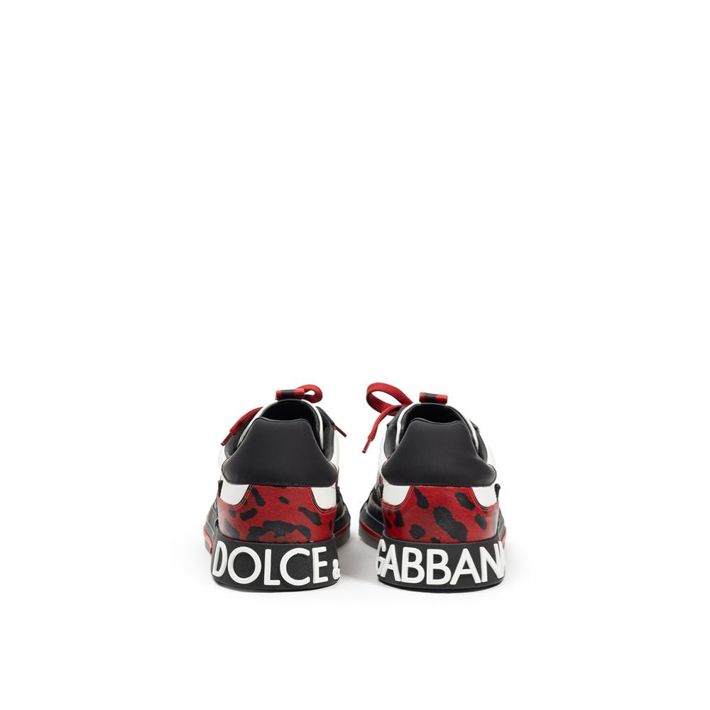 Dolce & Gabbana Black And White Leather Sneaker Dolce & Gabbana