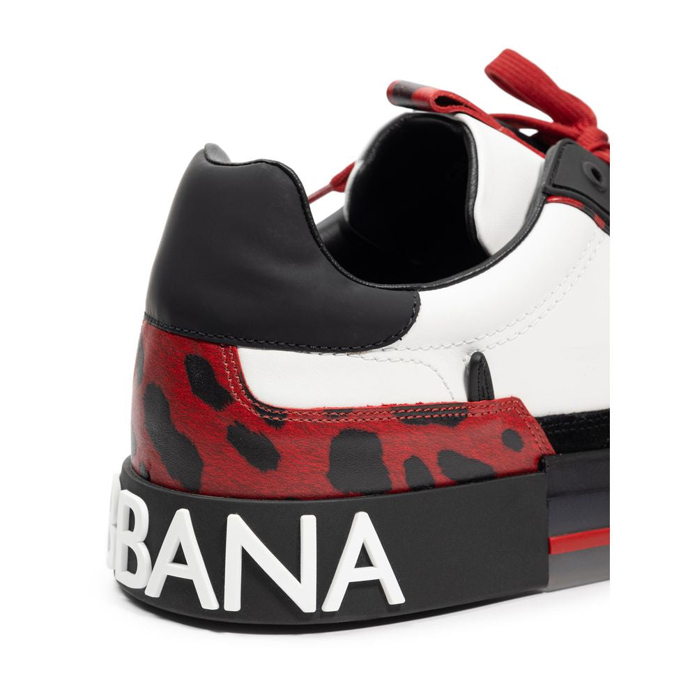 Dolce & Gabbana Black And White Leather Sneaker Dolce & Gabbana