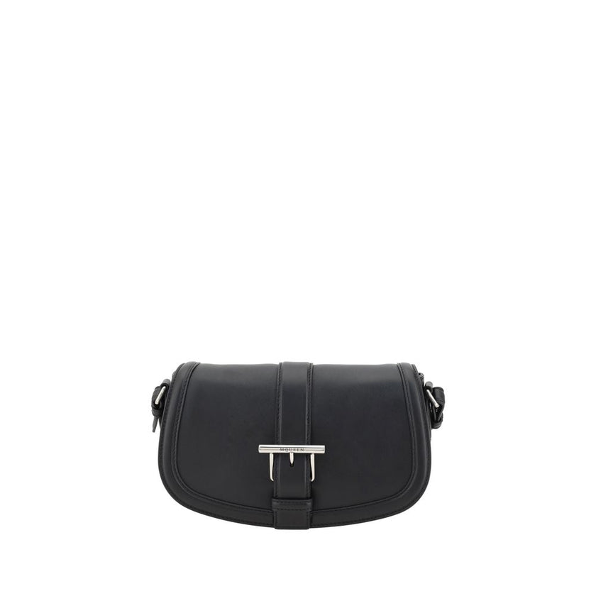Alexander McQueen Black Calf Leather Bos Taurus Shoulder Bag Alexander McQueen