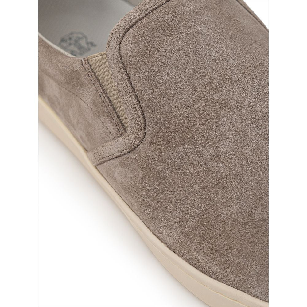 Brunello Cucinelli Beige Leather Sneaker Brunello Cucinelli