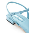 Miu Miu Blue Patent Leather Flip-Flop Sandal Miu Miu