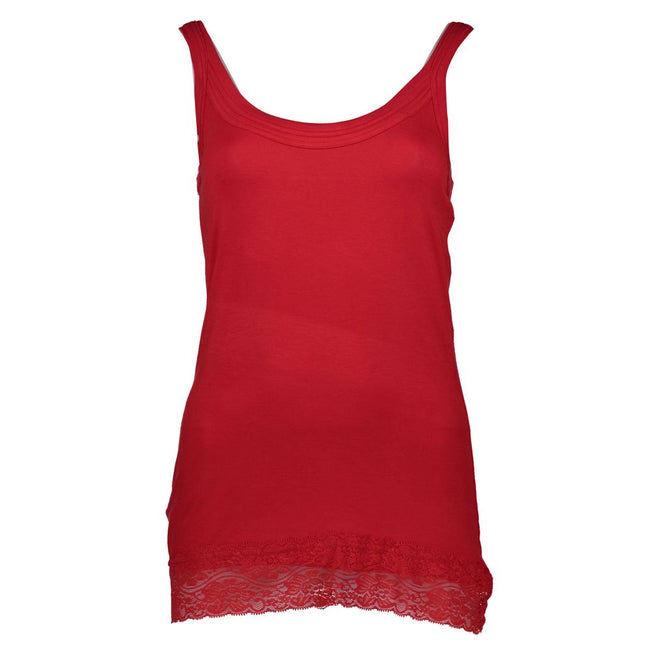 Silvian Heach Red Cotton Women Tank Silvian Heach