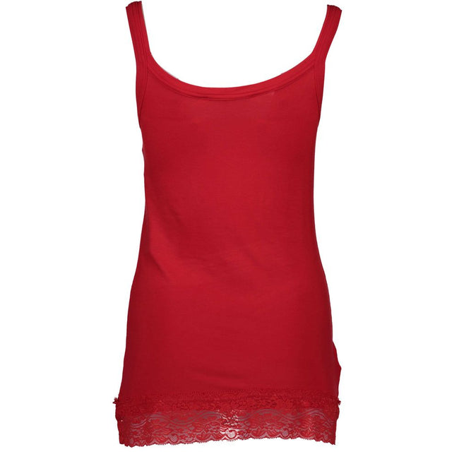 Silvian Heach Red Cotton Women Tank Silvian Heach