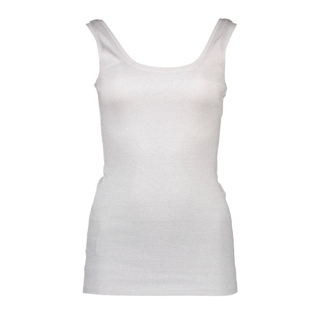 Silvian Heach White Cotton Women's Tank Top Silvian Heach